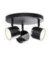 TEATER Rundel LED 3-Spot Lampe 13W 230V in Schwarz - Nielsen Light