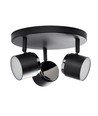 TEATER Rundel LED 3-Spot Lampe 13W 230V in Schwarz - Nielsen Light