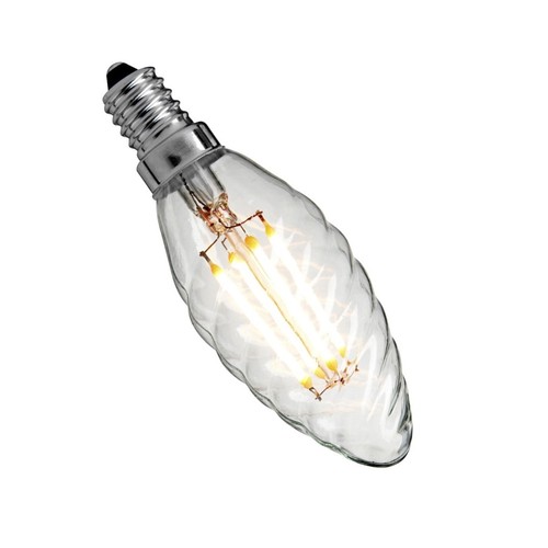 Deluxe E14 Gedrehte LED Kerzenlampe 3W 2200K Ra95 Dimmbar