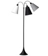 Trafik Stehlampe E27 in Schwarz mit Weiß/Schwarz/Schwarz Genarbt - Nielsen Light