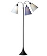 Trafik Stehlampe E27 in Schwarz mit Dala/Türkis/Hellblau - Nielsen Light
