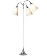 Trafik Stehlampe E27 in Chrom mit 3 weißen Schirmen - Nielsen Light