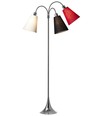 Trafik Stehlampe E27 in Chrom mit Weiß/Schwarz/Rot - Nielsen Light