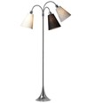 Trafik Stehlampe E27 in Chrom mit Weiß/Schwarz/Schwarz Genarbt - Nielsen Light