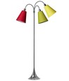 Trafik Stehlampe E27 in Chrom mit Limette/Gelb/Rot - Nielsen Light