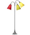 Trafik Stehlampe E27 in Chrom mit Limette/Gelb/Rot - Nielsen Light