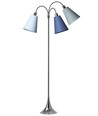 Trafik Stehlampe E27 in Chrom mit Dala/Türkis/Hellblau - Nielsen Light