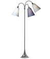 Trafik Stehlampe E27 in Chrom mit Dala/Türkis/Hellblau - Nielsen Light
