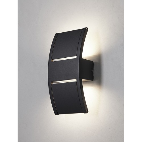LÆRK LED Außenwandleuchte 12W in Schwarz - Nielsen Light