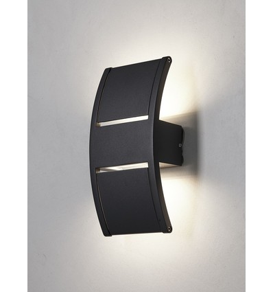 LÆRK LED Außenwandleuchte 12W in Schwarz - Nielsen Light