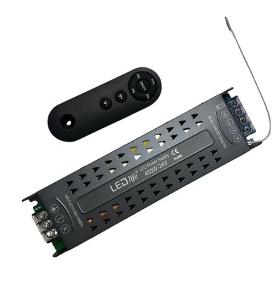 400W / 24V DC dimmbares Netzteil - 16.6A, IP20 Innenbereich, mit Fernbedienung