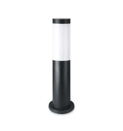 V-Tac schwarze Gartenlampe, rostfrei - 45 cm, IP44 für den Außenbereich, E27 Fassung, ohne Leuchtmittel