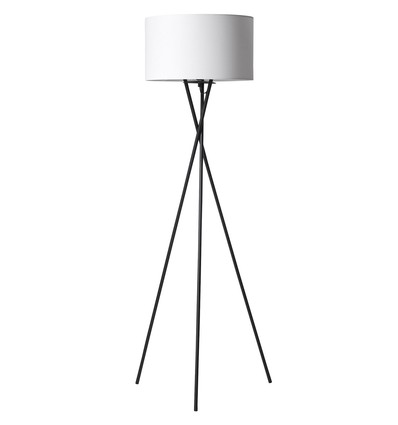 Uptown Stehleuchte E27 in Schwarz mit Weißem Lampenschirm - Nielsen Light