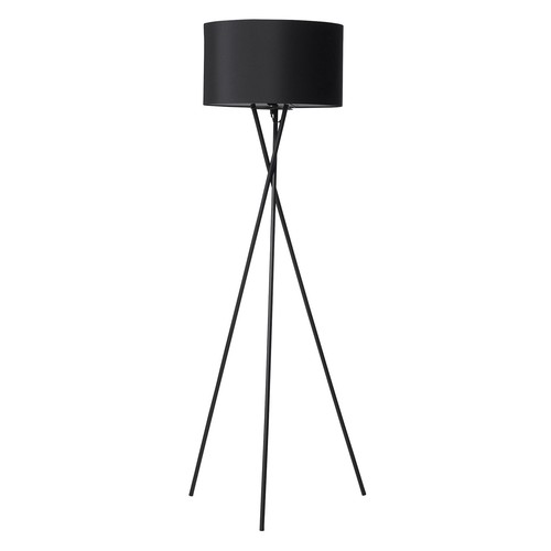 Uptown Stehleuchte E27 in Schwarz mit schwarzem Lampenschirm - Nielsen Light