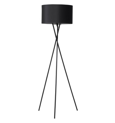 Uptown Stehleuchte E27 in Schwarz mit schwarzem Lampenschirm - Nielsen Light