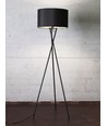 Uptown Stehleuchte E27 in Schwarz mit schwarzem Lampenschirm - Nielsen Light