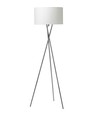 Uptown Stehleuchte E27 in Chrom mit weißem Lampenschirm - Nielsen Light