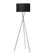 Uptown Stehlampe E27 in Chrom mit schwarzem Lampenschirm - Nielsen Light