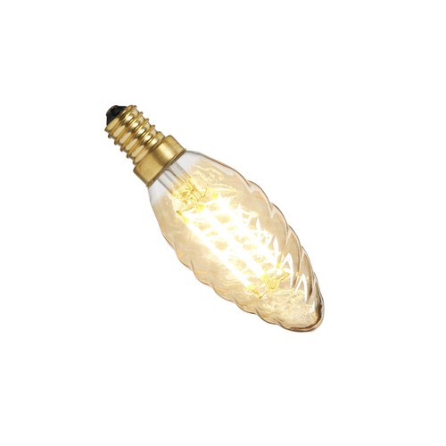 E14 Goldene Gedrehte LED-Kerze, 4W - Dimmbar, 2200K, Ra95, Nielsen Light