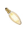 E14 Goldene Gedrehte LED-Kerze, 4W - Dimmbar, 2200K, Ra95, Nielsen Light