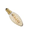 E14 Goldene Gedrehte LED-Kerze, 4W - Dimmbar, 2200K, Ra95, Nielsen Light