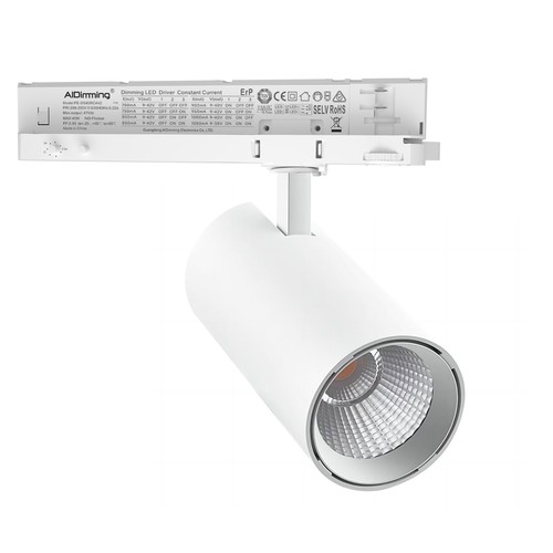 30W 3-Phasen dimmbarer RA92 PRO-CCT Schienenstrahler - 120lm/w, einstellbare CCT + Helligkeit, 3900lm, flimmerfrei