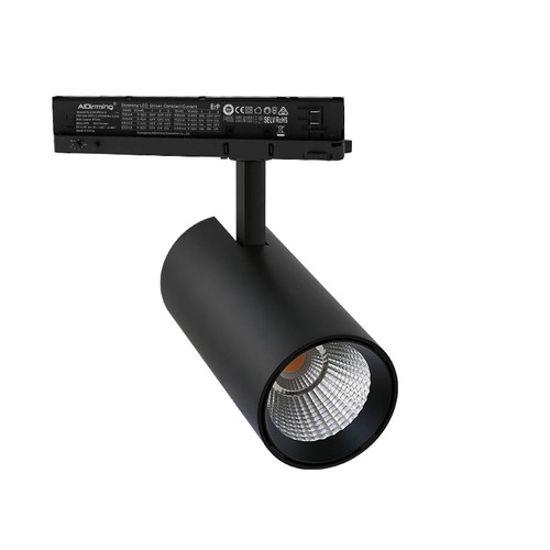 30W 3-Phasen dimmbarer RA92 PRO-CCT Schienenstrahler - 120lm/W, Schwarz, einstellbare CCT + Helligkeit, 3900lm, flimmerfrei