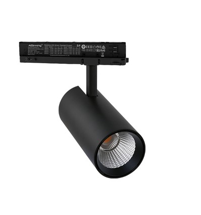 30W 3-Phasen dimmbarer RA92 PRO-CCT Schienenstrahler - 120lm/W, Schwarz, einstellbare CCT + Helligkeit, 3900lm, flimmerfrei