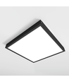 Hoher Rahmen für 60x60 LED-Panel – Bausatz, schwarzer Rand