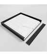 Hoher Rahmen für 60x60 LED-Panel – Bausatz, schwarzer Rand
