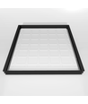 Hoher Rahmen für 60x60 LED-Panel – Bausatz, schwarzer Rand