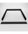 Hoher Rahmen für 60x60 LED-Panel – Bausatz, schwarzer Rand