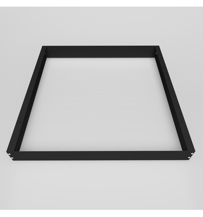 Hoher Rahmen für 60x60 LED-Panel – Bausatz, schwarzer Rand