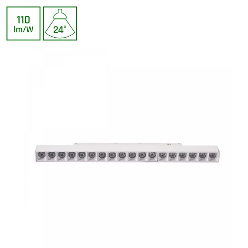 SHIFT Basic - Gitter mit Linearleuchte, 330 mm, 18W, 2700K, Weiß