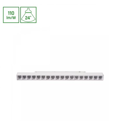 SHIFT Basic - Gitter mit Linearleuchte, 330 mm, 18W, 2700K, Weiß