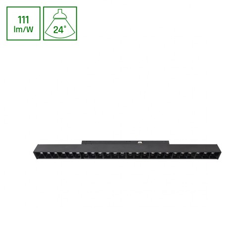 33cm 18W SYSTEM SHIFT BASIC GRID M magnetischer Schienenspot - 48V, 111lm/W, 4000K, Schienensystem für Büro