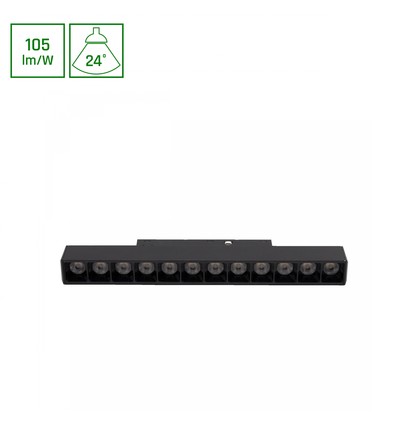SHIFT Basic - Gitter S Lineare Lampe, 220 mm, 12W, 2700K, Schwarz