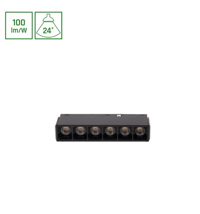 SYSTEM SHIFT BASIC GRID XS 6W Schienenspot für 48V - 4000K, 100°, schwarz, IP20