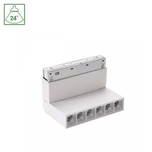 6W SHIFT Basic Grid XS Verstellbare Lineare Leuchte - 11cm, 2700K, Weiß