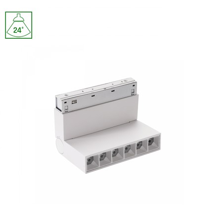 6W SHIFT Basic Grid XS Verstellbare Lineare Leuchte - 11cm, 2700K, Weiß