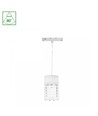 7W SYSTEM SHIFT BASIC HANGIT CRISTAL Schienenspot, 48V - 2700K, 80°, IP20, 110cm Seilaufhängung