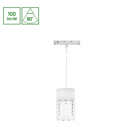 SHIFT Basic - Hangit Kristallleuchte, hängend, 55x110mm (1100mm Kabel), 7W, 4000K, weiß