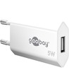 Goobay USB-Ladegerät 5W - USB-A, weiß, ideal für Handy und Lampen