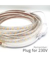 5 m wasserdichter LED-Streifen (Typ Q) - 230V, IP67, 120 LEDs, 6W pro Meter