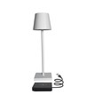 LED Tischlampe inkl. kabellosem Laden - Weiß, IP54 Innen/Außen, Touch dimmbar