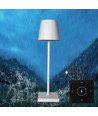LED Tischlampe inkl. kabellosem Laden - Weiß, IP54 Innen/Außen, Touch dimmbar