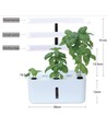 LEDlife hydroponischer Kräutergarten - Weiß, inkl. Growlight, 10 Plätze, Timer, 2,8L Wassertank