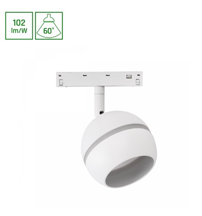 10W SHIFT BASIC GLOBE RING Schienenspot, 48V - 2700K, IP20, 48V DC, 2 Jahre Garantie