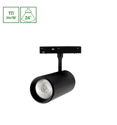20W SHIFT BASIC Schienenspot, 48V - 110lm/W, 24°, 3000K, IP20, inkl. Leuchtmittel