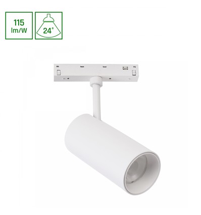 20W SHIFT BASIC Schienenspot für 48V Schienensystem - 48V, NW, 65x140x210 mm
